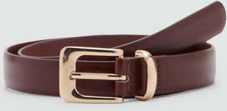 Mango Cintura fibbia quadrata marrone - Donna - XL - MANGO