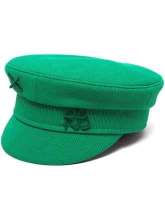 Ruslan Baginskiy Cappello baker boy con ricamo - Verde