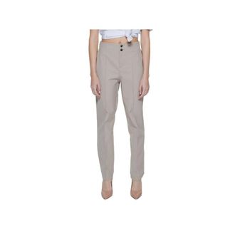 Street One Cigarette Broek - Dames - Broeken - Beige - Maat: XL L30 Polyamide