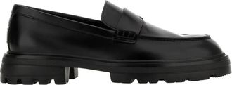 Hogan H673 Loafers - Heren - Loafers - Zwart - 39 EU - Leer - Schoenen