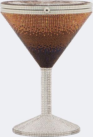 Judith Leiber Martini Espresso crystal-embellished clutch