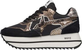 W6YZ Technical fabric and suede sneakers Deva W. - Dames - Sneakers - Zwart - 39 EU - Schoenen