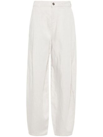 Emporio Armani wide-leg trousers - Neutrals