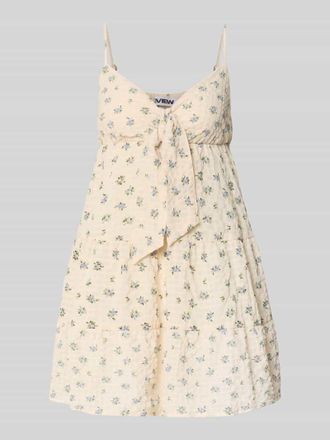 Review Minikleid mit Volantsaum und Spaghettitr&auml;gern in Offwhite, Gr&ouml;&szlig;e XL