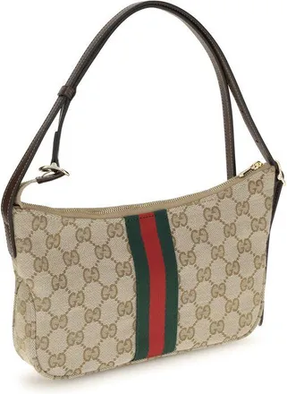 Gucci Mens Beige Fabric Shoulder Bag