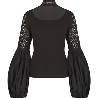 Anne Fontaine Lenna Top in Black at Nordstrom, Size 36 Eu
