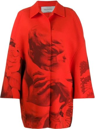 Valentino Garavani X Undercover Lovers Print Oversized Coat