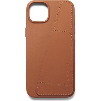 Mujjo Full Leather MagSafe Wallet Case for iPhone 15 Plus and 14 Plus in Light Tan at Nordstrom