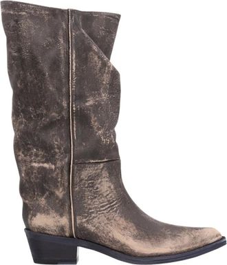 Khaite Clive Boot 25 - Dames - Cowboylaarzen - Zwart - 39 EU - Leer - Schoenen