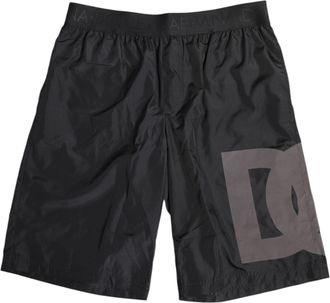 Dolce & Gabbana Black Logo Print Beachwear Men Shorts Mens Swimwear