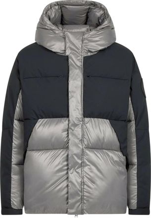 Save The Duck Luma Hooded Puffer Jacket in Mid Grey/Black Men