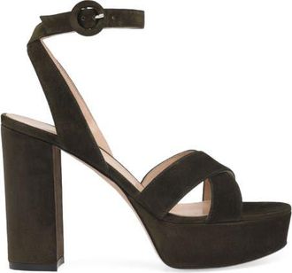 Gianvito Rossi Sabrina Sandal in Green Suede at Nordstrom, Size 41.5
