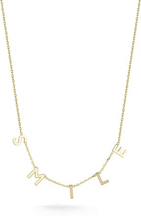 Ember Fine Jewelry 14K Italian Gold Smile Necklace