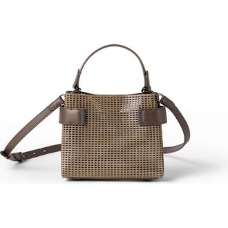 Brunello Cucinelli Leather Essence small top-handle bag in Brown at Nordstrom