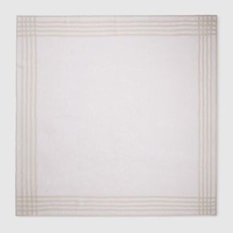 Gucci Lightweight Silk Jacquard Shawl, White, Silk