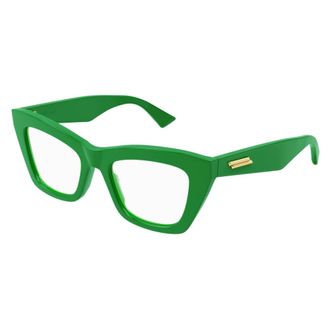 Bottega Veneta Glasses, unisex, Green, Size: 50 MM Optical Frame