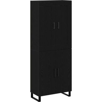 vidaXL Vidaxl - Highboard 2 pcs Black oak 69.5 x 34 x 180 cm Engineered wood