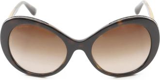 Bulgari Occhiali da sole con effetto tartarugato anni 2010 - Marrone