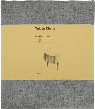 vidaXL Tela Para Mesa 5 Uds. Ovalado Gris Claro 130 X 220 Cm Vidaxl