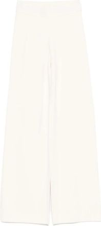 Max Mara Broeken, Dames, Wit, S, Nylon, Witte zijden & nylon broek