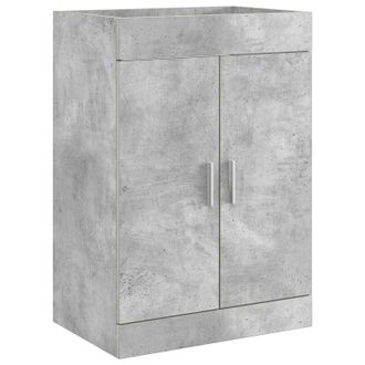 vidaXL Gabinete De Ba&ntilde;o Debajo Del Lavabo Gris Hormig&oacute;n Vidaxl