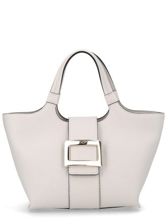 Roger Vivier Womens Belle Vivier Mini Bag White Calfskin Handbags Hand