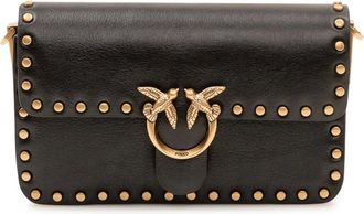Pinko Love One Slouchy Baby Shoulder Bag - female - PINKO - Shoulder Bags - Black - ONE SIZE - Bags