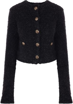 Balenciaga Black Cropped Cardigan