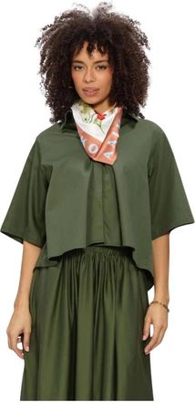 Est'seven Alijah Blouse Rnbw - Dames - Blouses - Groen - XL - Katoen - Overhemden