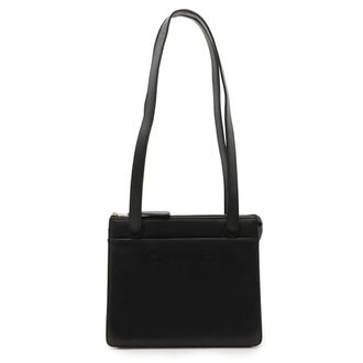 Chanel Black Leather Shoulder Bag Tote Bag (Pre-Owned)