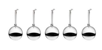 iittala glass ball 80mm silver mirror 5 piece set