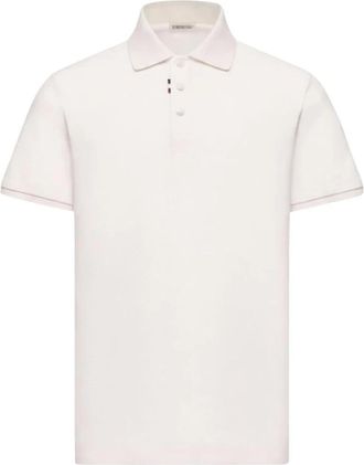 Moncler Polo shirt met halve rits en opgestikte zak - Heren - Polos - Wit - M - Katoen - Tops