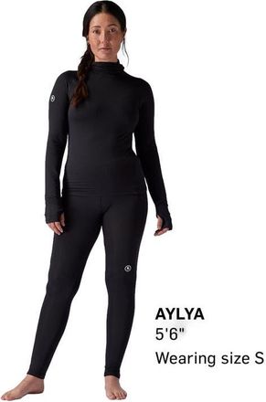 Backcountry Pines Micrrid Ultra-Lt Baselayer Balaclava Top - Womens in Black at Nordstrom, Size X-Large