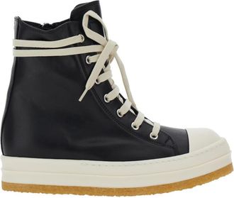 Rick Owens BlackWhite High Top Sneakers