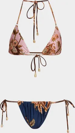 Zimmermann Aster Spliced Triangle Two-Piece Swimsuit