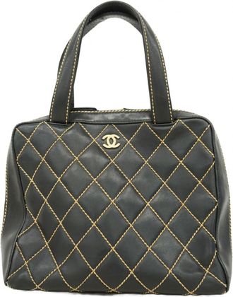 Chanel Black Leather Tote Bag (Pre-Owned)
