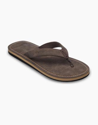 Quiksilver Mens Quiksilver Mens Molokai Nubuck Flip Flops - Brown - Size: 12