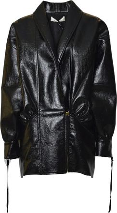 Nineminutes Cappotto The Virgo Buffalo in pelle sintetica - Nero