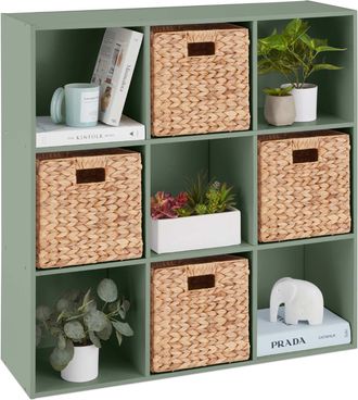 Best Choice Products 9-Cube Bookshelf, 13.5in Display Storage System, Organizer w/ Removable Back Panels
