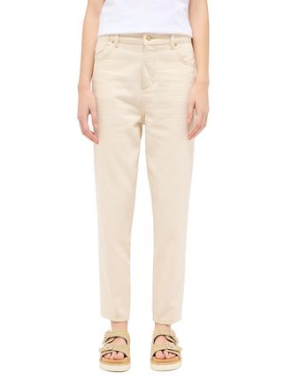 Mustang Mom-Jeans MUSTANG Damen Style Charlotte Tapered, Damen, Gr. 26, L&auml;nge 34, weiss (2014 sanftes wei&szlig;), Denim/Jeans, 100% Baumwolle, unifarben, bequem, J