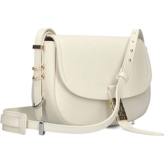 Pinko Pinko, Tassen, Dames, Wit, ONE Size, Leer, Chique witleren schoudertas