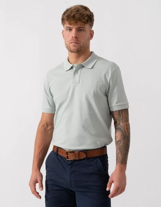 HUGO BOSS Mens BOSS Orange Passenger Modern Slim-Fit Polo Shirt - Silver 043 - Size: 42