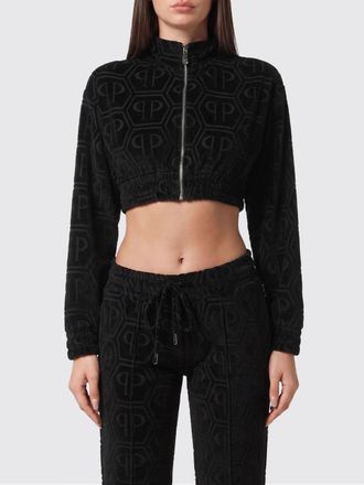 Philipp Plein Felpa cropped in misto cotone