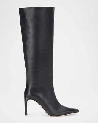 Staud Wally Leather Knee-High Boots