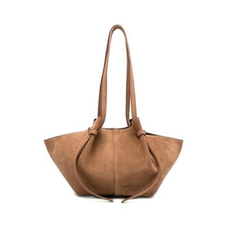 Yuzefi Brown Suede Top Handle Bag - female - Yuzefi - Shoulder Bags - Brown - ONE SIZE - Bags