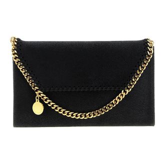 Stella McCartney Stella McCartney, Wallets & Cardholders, female, Black, Size: ONE SIZE Falabella Wallet on Chain