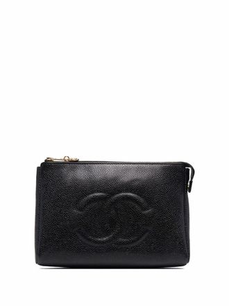 Chanel Clutch met CC logo-reliëf - Zwart