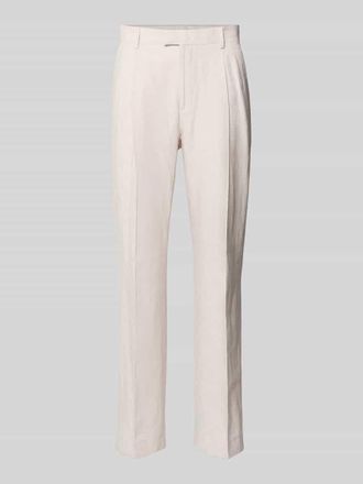 Mc Neal Anzughose aus Leinen-Mix mit B&uuml;gelfalten in Beige, Gr&ouml;&szlig;e 102