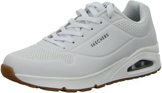 Skechers Mens Uno Stand on Air Sneaker, White Durabuck Trim, 10.5 UK