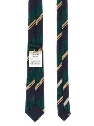 Valentino Garavani Regimental Striped Silk Necktie - Multicolor